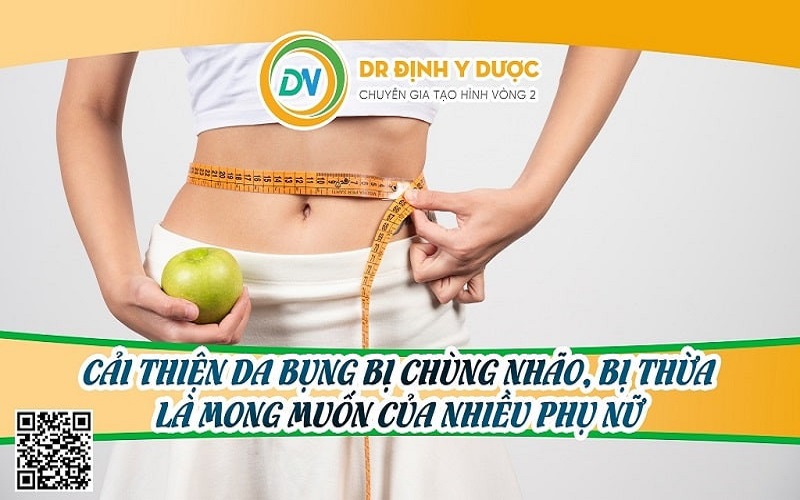 cải thiện da bụng bị chùng nhão, bị thừa là mong muốn của nhiều phụ nữ mà bụng nhăn nhúm sau sinh