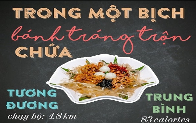 Bánh tráng trộn bao nhiêu calo