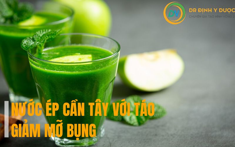 nước ép cần tây với táo giảm mỡ bụng