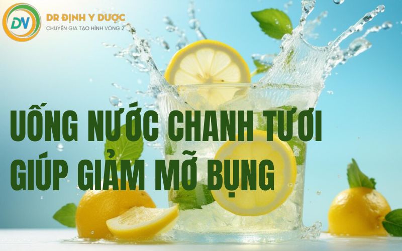 nước chanh tươi giảm mỡ bụng