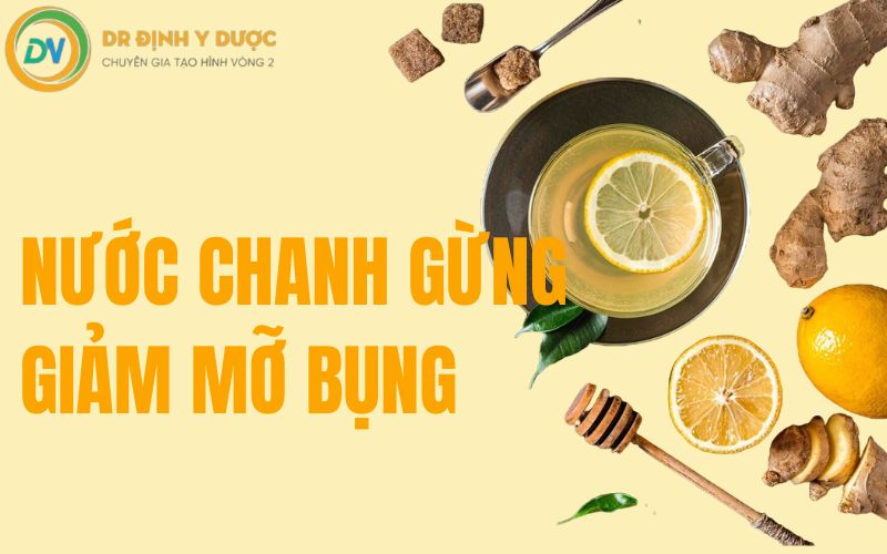 nước chanh gừng giảm mỡ bụng