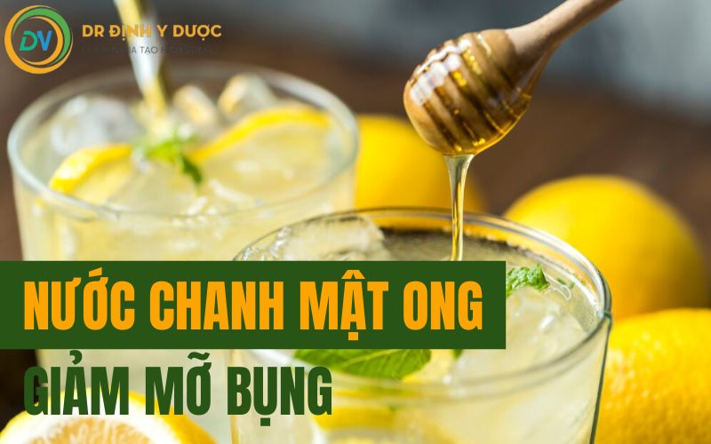 uống chanh mật ong giảm mỡ bụng