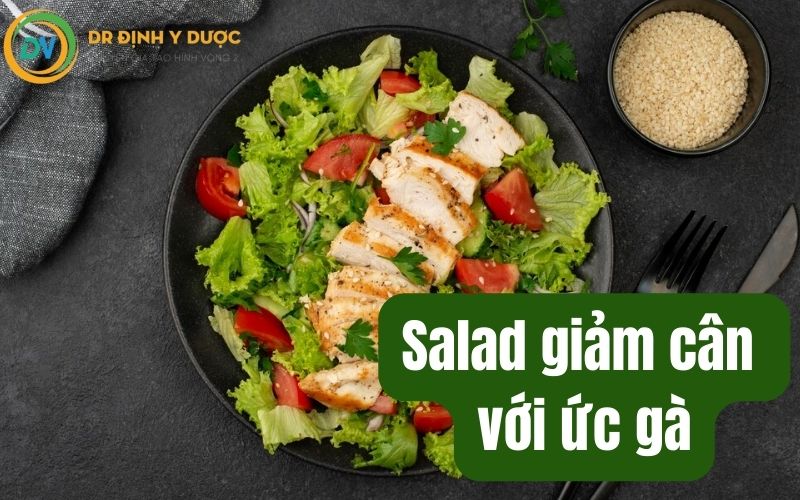 salad giảm cân với ức gà