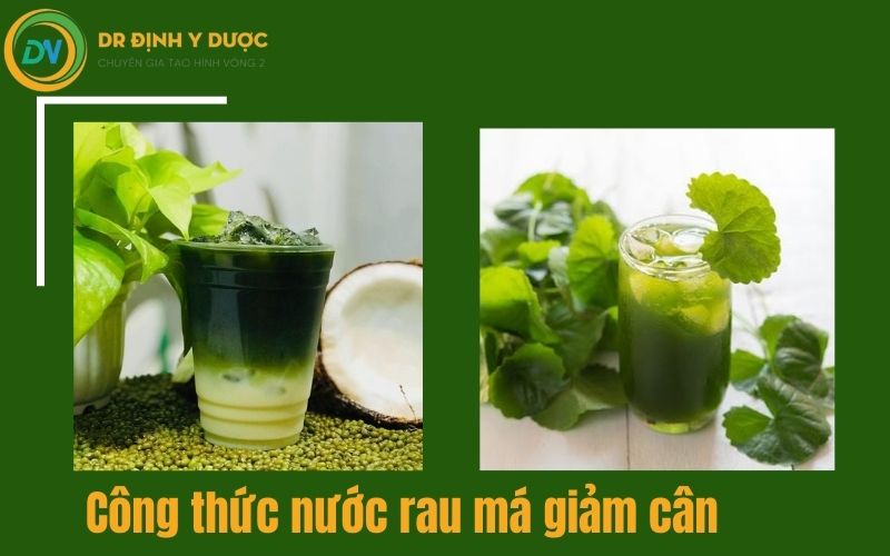 công thức nước rau má giảm cân