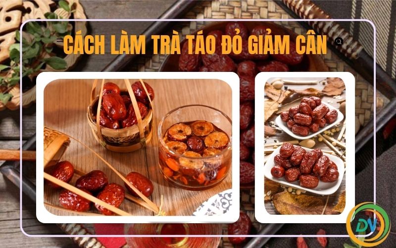 cách làm trà táo đỏ giảm cân