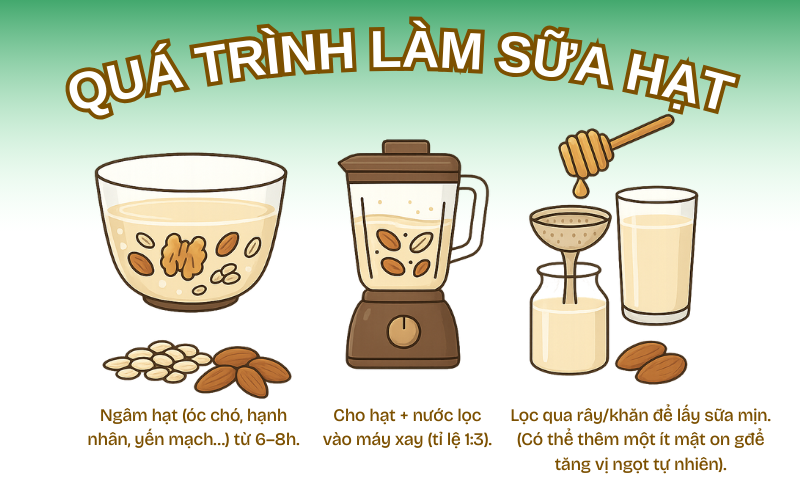 Quá trình làm sữa hạt