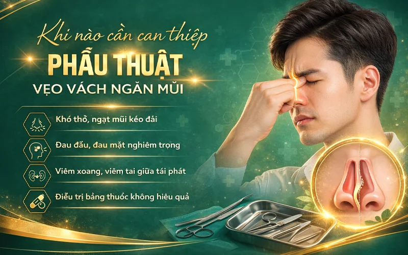 phẫu thuật vẹo vách ngăn mũi