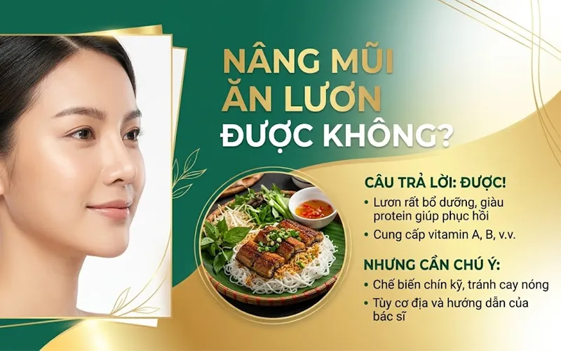 nâng mũi ăn lươn được không