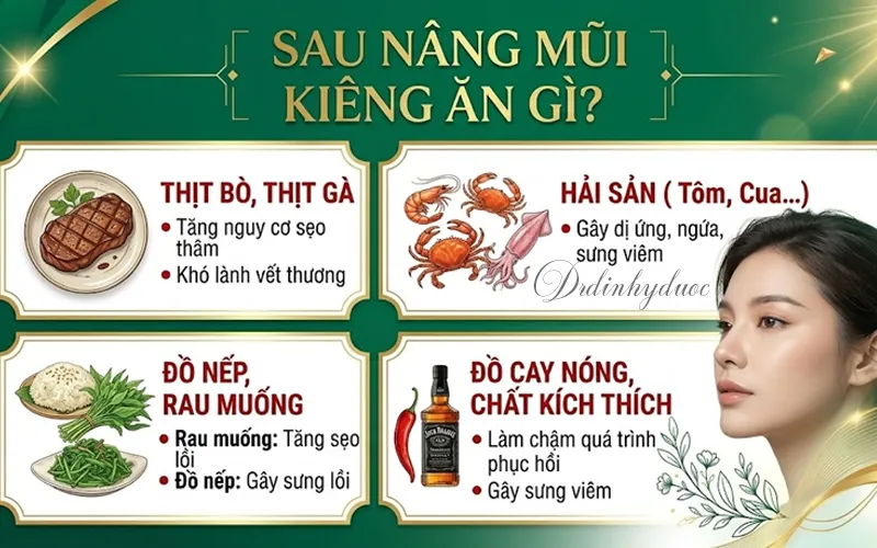 Kiêng ăn gì sau nâng mũi