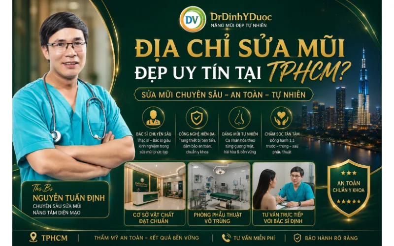 review sửa mũi ở đâu đẹp tại TPHCM Drdinhyduoc
