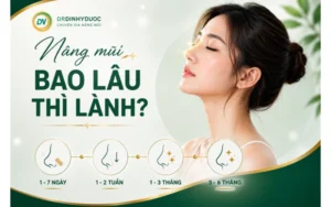 nâng mũi bao lâu thì lành