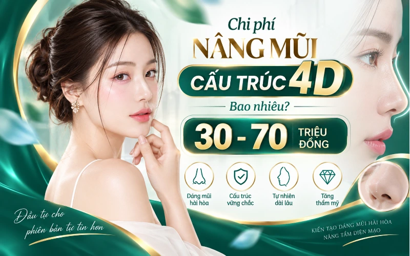 Chi phí nâng mũi cấu trúc 4D bao nhiêu