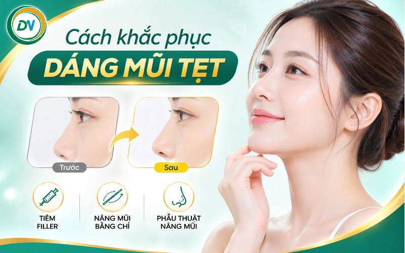 Cách khắc phục dáng mũi tẹt