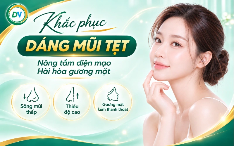 cách khắc phục dáng mũi tẹt
