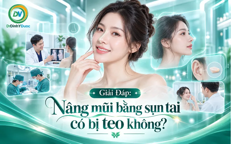 Nâng mũi bằng sụn tai có bị teo không