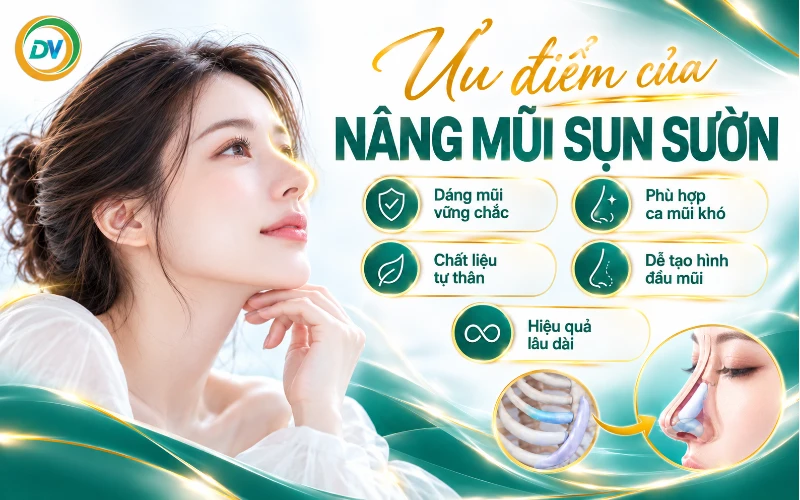 Ưu điểm của nâng mũi sụn sườn